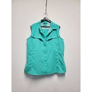 World Wide Sportsman Women's Cape Green Teal Sleeveless Shirt Size 2XL